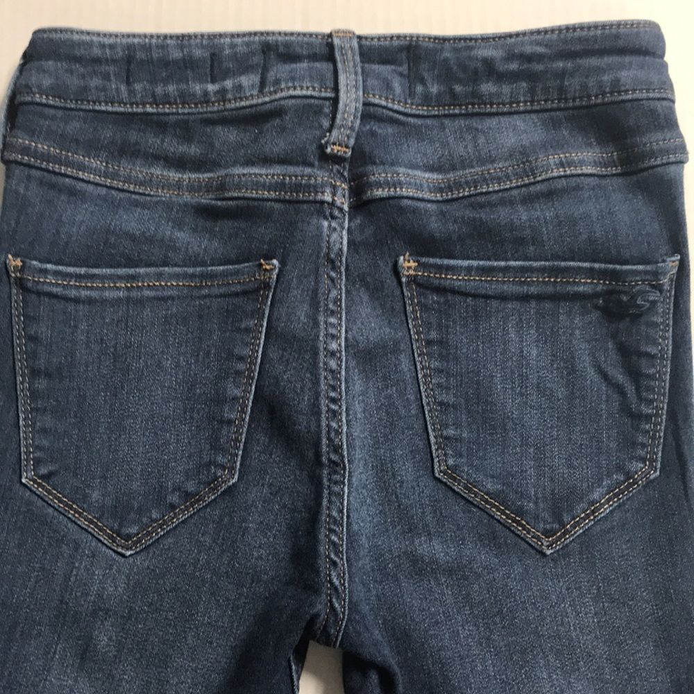 HOLLISTER High-Rise Jean Legging Sz 1 (25x28) Advanced Stretch Ripped Jeggings 3